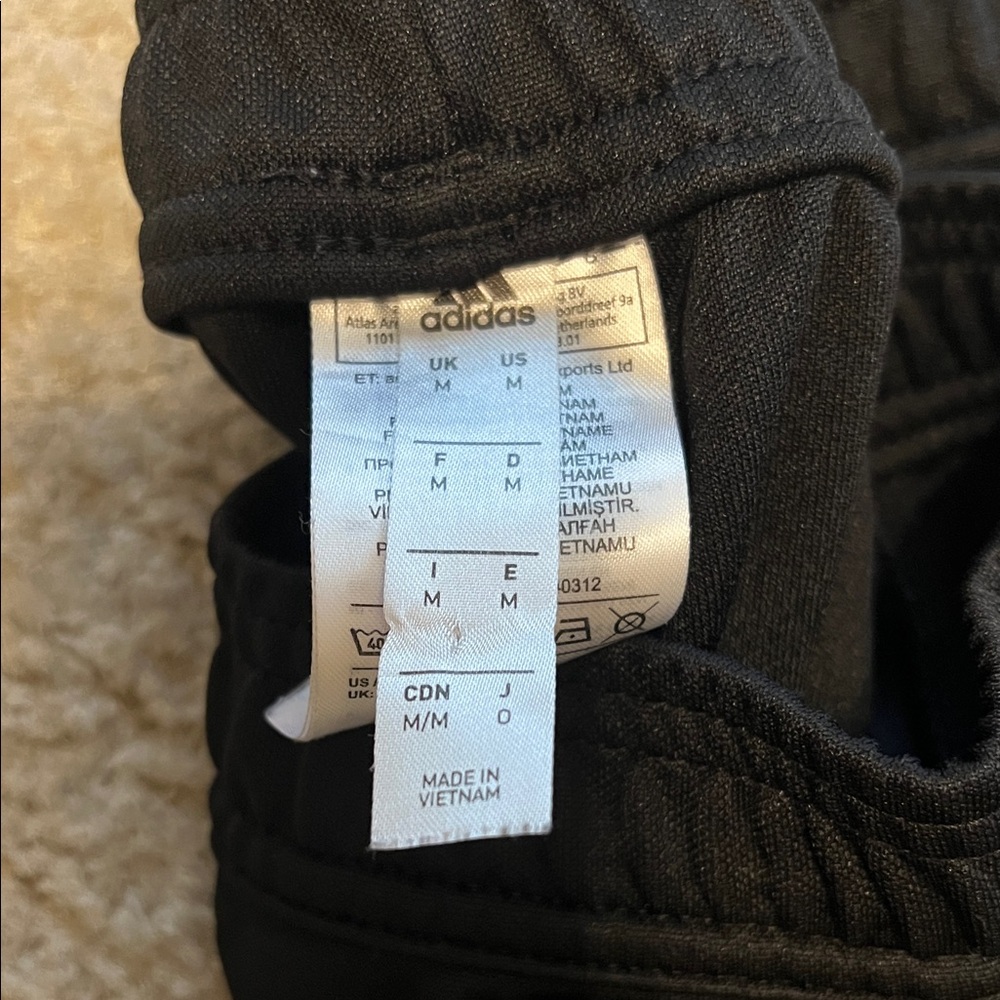 Adidas Men’s Black Joggers with White Stripes - Picture 5 of 7